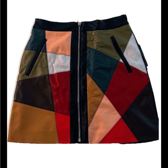 BCBGeneration Red and Blue A-line Mini Skirt Night Out - Picture 2 of 6